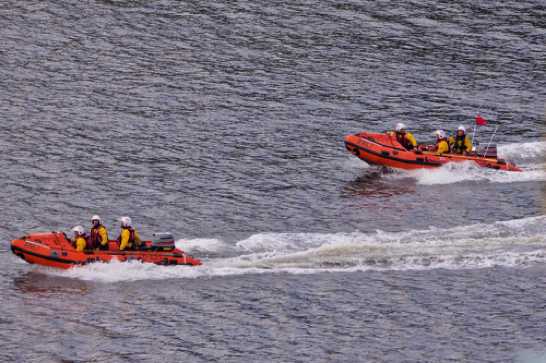 06 July 2021 - 19-43-30
Two D class lifeboats in the Dart at the moment. One of them does the rounds of the country to be used for capsize drill. You'll see that later.
----------------------
RNLI lifeboats D-625 & D-838